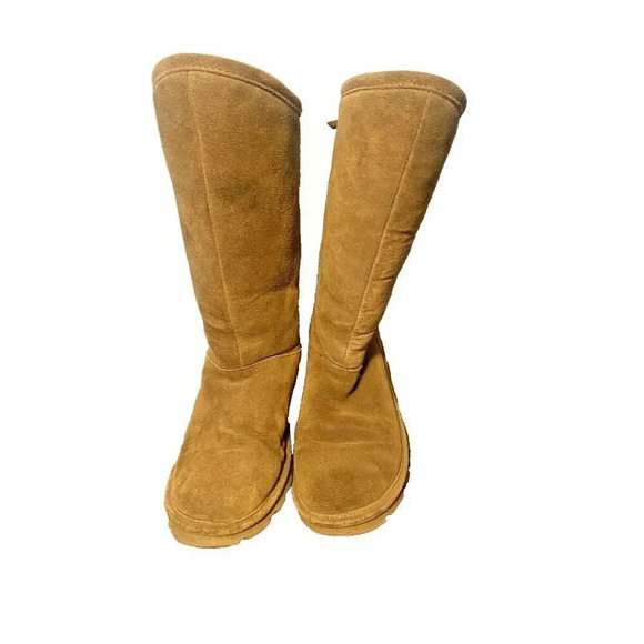 Bearpaw 1955W Phylly Mid Calf Boots in Hickory Suede Womens Size 7 Back Laces - Picture 11 of 15